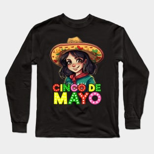 Cinco de Mayo Mexican Anime Girls Long Sleeve T-Shirt